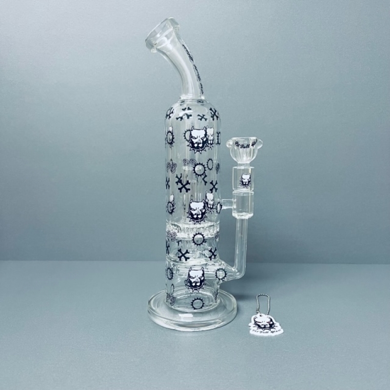 Pit Bull Lux Crystal Water Pipe, RYO Tasteful Tobacco