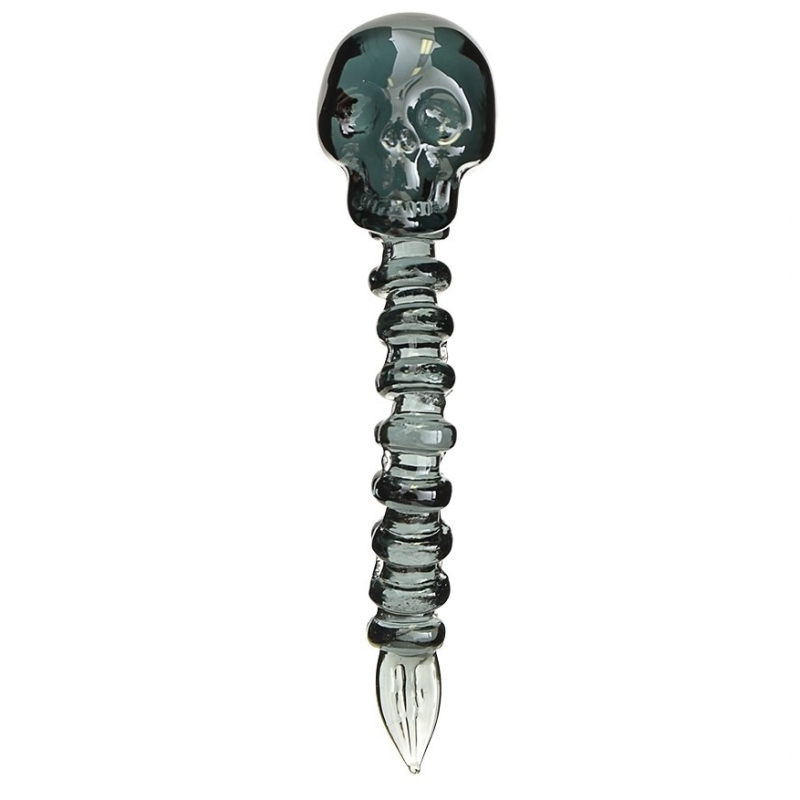 6 SirEEL Skull Spine Glass & Anodized Steel Dab Tool