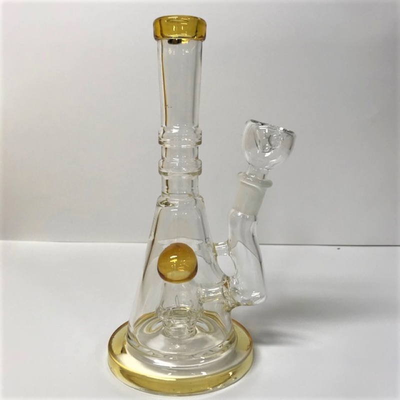 Glass Water Pipe for Smoking with Double Mushroom Showerhead