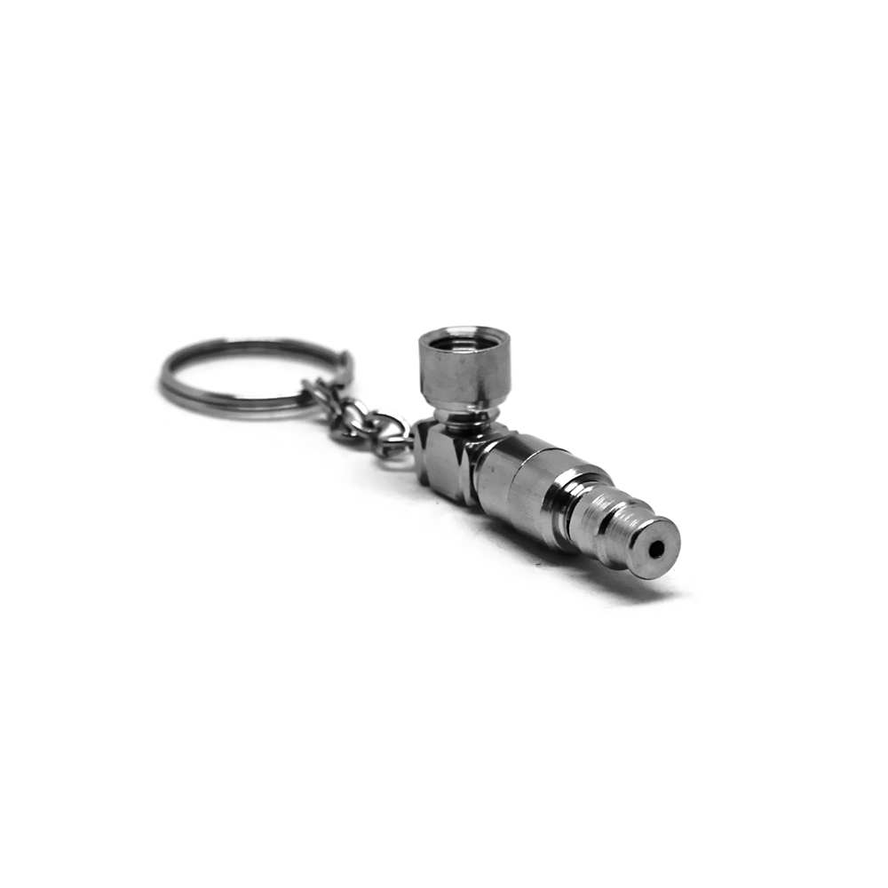 9-Piece Metal Pipes Keychain Set – Mini Smoking Pipe Key Ring – Multicolor Handmade Gifts