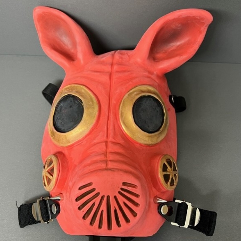 Gas Mask Deluxe Pig Head Gas Mask Face with Acrylic Waterpipe Assorted