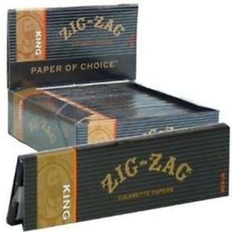 ZIG ZAG King Size Rolling Papers Black Pit Bull Glass
